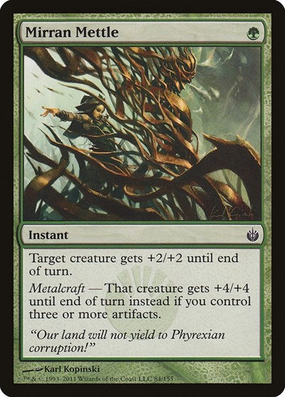 2011 Magic: The Gathering: Mirrodin Besieged (MBS) - Mirran Mettle (#84, Common) (, Near Mint)