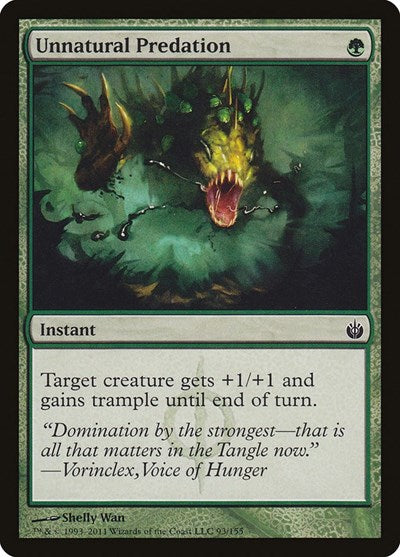 2011 Magic: The Gathering: Mirrodin Besieged (MBS) - Unnatural Predation (#93, Common)