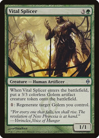 2011 Magic: The Gathering: New Phyrexia (NPH) - Vital Splicer (#126, Uncommon) (, Lightly Played)