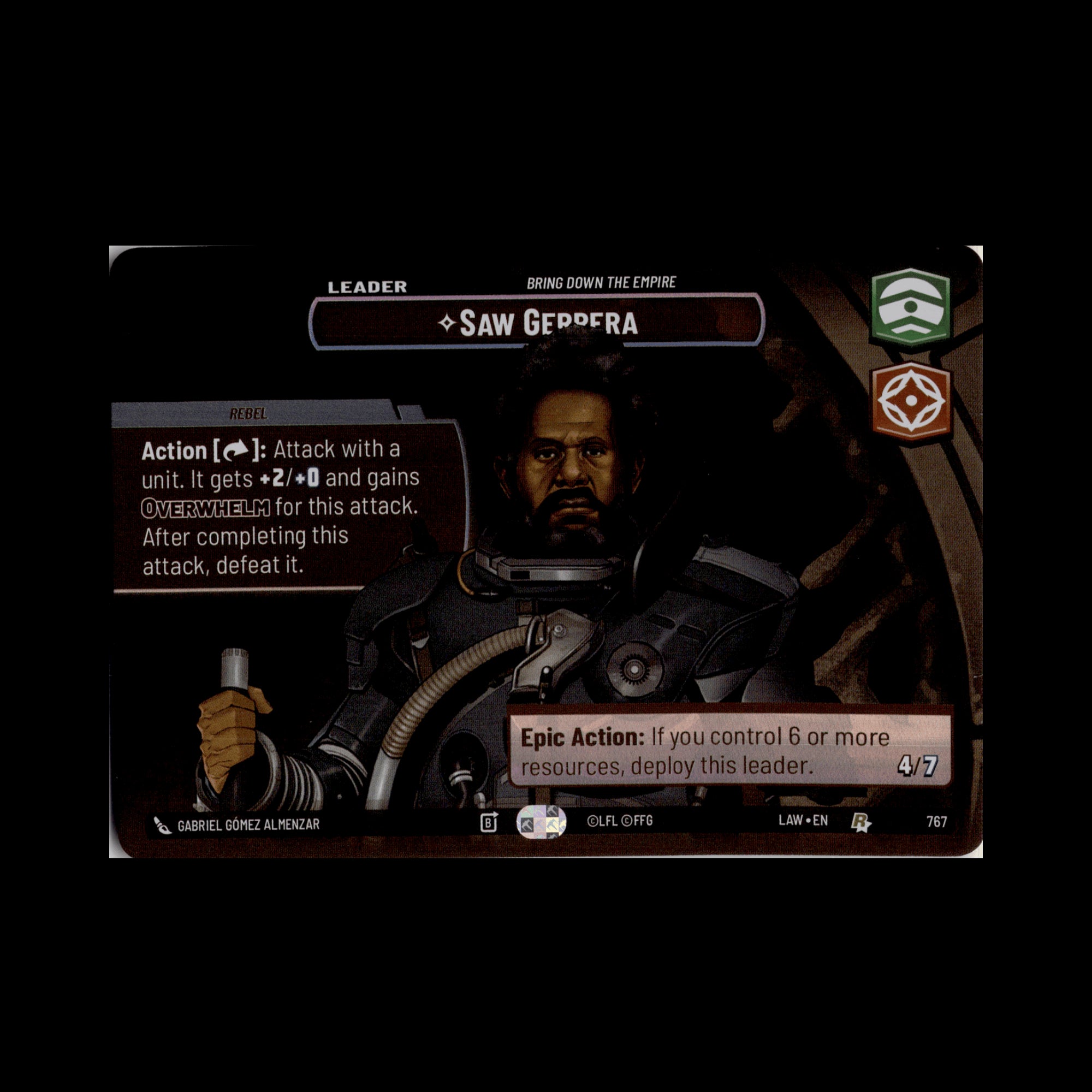 Saw Gerrera - Bring Down the Empire (Showcase) (Back)