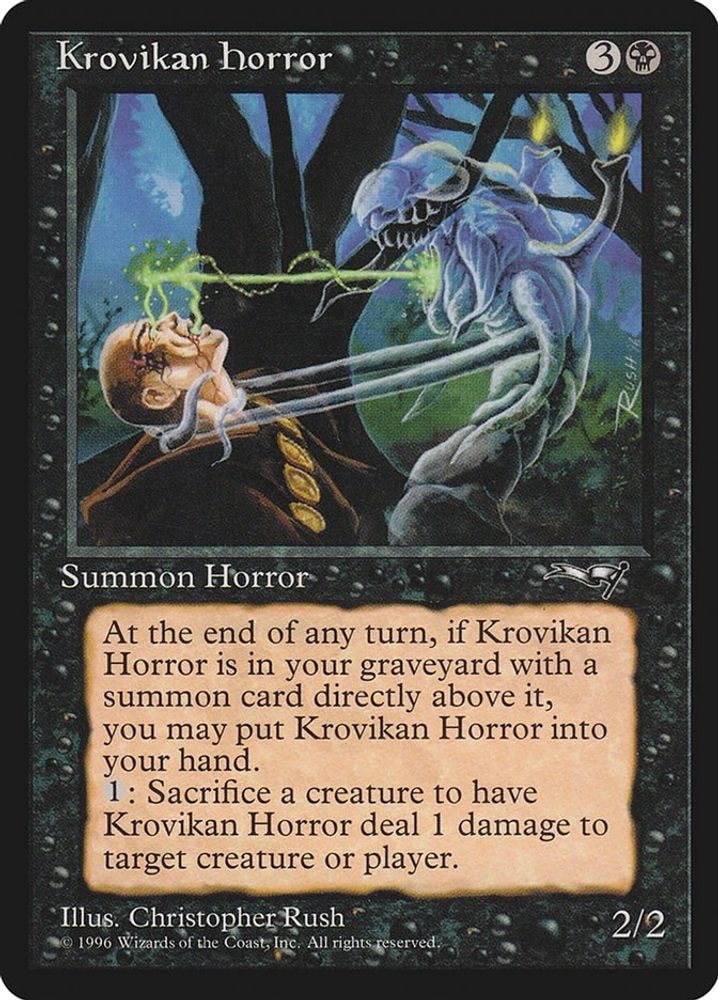 1996 Magic: The Gathering: Alliances (ALL) - Krovikan Horror (#15, Rare) (, Near Mint)