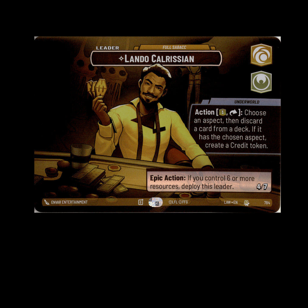 Lando Calrissian - Full Sabacc (Showcase) (Back)