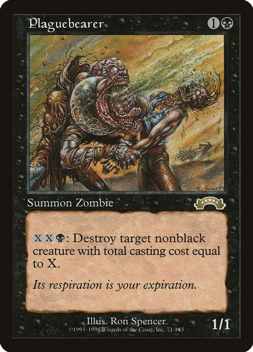 1998 Magic: The Gathering: Exodus (EXO) - Plaguebearer (#71, Rare) (, Near Mint)