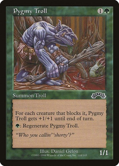 1998 Magic: The Gathering: Exodus (EXO) - Pygmy Troll (#118, Common) (, Lightly Played)