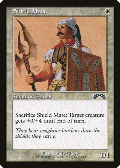1998 Magic: The Gathering: Exodus (EXO) - Shield Mate (#19, Common)