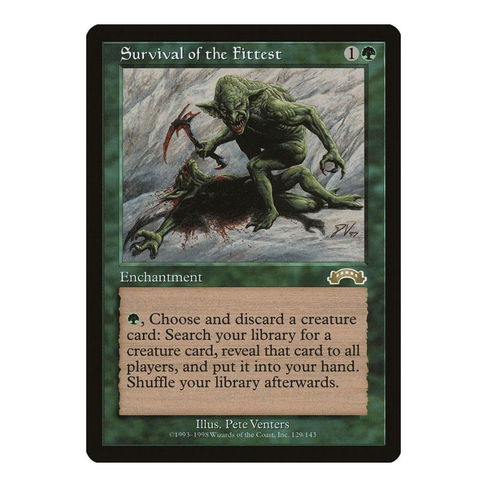 1998 Magic: The Gathering: Exodus (EXO) - Survival of the Fittest (#129, Rare) (, Near Mint)