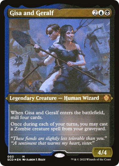2022 Magic: The Gathering: Starter Commander Decks (SCD) - Gisa and Geralf Foil Etched (#3, Mythic Rare) (Foil, Near Mint)