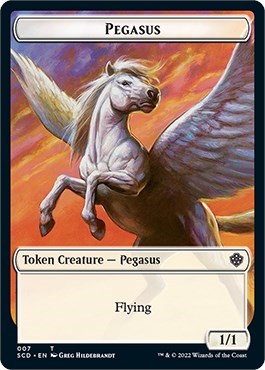 2022 Magic: The Gathering: Starter Commander Decks (SCD) - Pegasus Thopter Double Sided Token (#7 // 11, T) (, Near Mint)