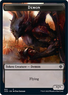 2022 Magic: The Gathering: Starter Commander Decks (SCD) - Demon Double Sided Token (#12, T) (, Near Mint)