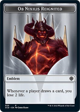 2022 Magic: The Gathering: Starter Commander Decks (SCD) - Emblem Ob Nixilis Reignited Double Sided Token (#26, T) (, Near Mint)