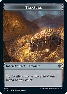 2022 Magic: The Gathering: Starter Commander Decks (SCD) - Treasure Double Sided Token (#25, T) (, Near Mint)
