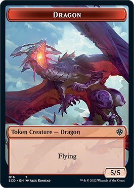 2022 Magic: The Gathering: Starter Commander Decks (SCD) - Dragon Double Sided Token (#16, T) (, Near Mint)