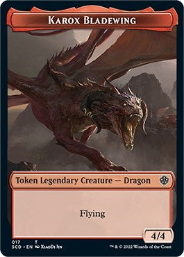 2022 Magic: The Gathering: Starter Commander Decks (SCD) - Karox Bladewing Double Sided Token (#17, T) (, Near Mint)