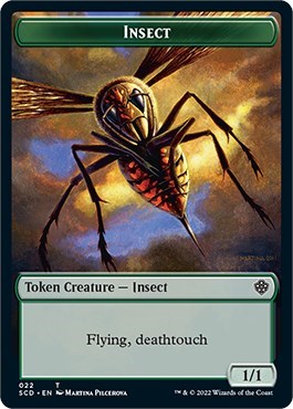 2022 Magic: The Gathering: Starter Commander Decks (SCD) - Insect Soldier Double Sided Token (#22 // 8, T) (, Near Mint)