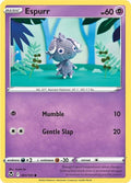 2022 Pokemon: SWSH12: Silver Tempest (SWSH12) - Espurr (#081/195, Common) (, Near Mint)