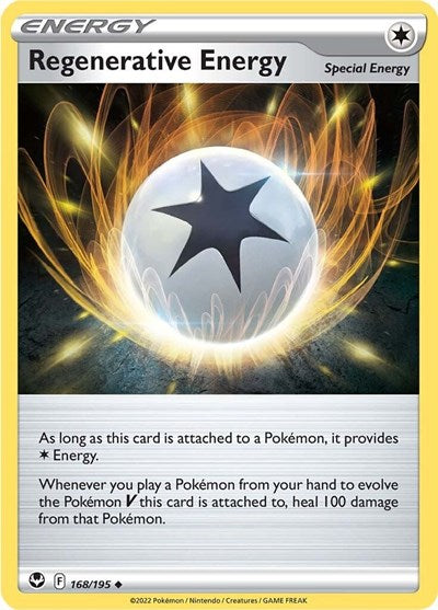 2022 Pokemon: SWSH12: Silver Tempest (SWSH12) - Regenerative Energy (#168/195, Uncommon) (, Near Mint)