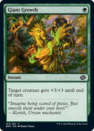2022 Magic: The Gathering: The Brothers' War (BRO) - Giant Growth (#183, Common) (, Near Mint)