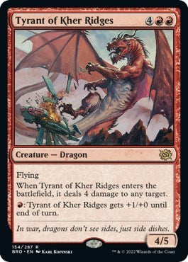 2022 Magic: The Gathering: The Brothers' War (BRO) - Tyrant of Kher Ridges (#154, Rare) (Foil, Near Mint)