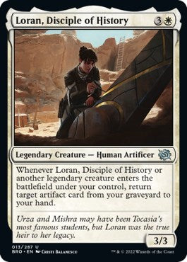 2022 Magic: The Gathering: The Brothers' War (BRO) - Loran Disciple of History (#13, Uncommon) (, Lightly Played)