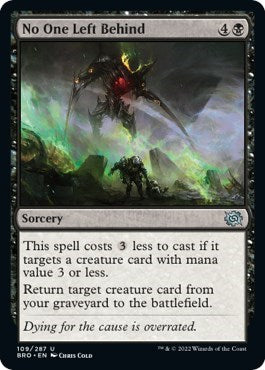 2022 Magic: The Gathering: The Brothers' War (BRO) - No One Left Behind (#109, Uncommon) (, Near Mint)
