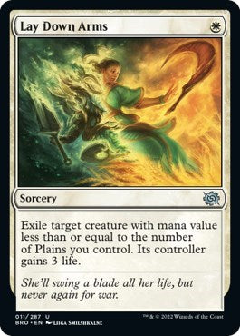 2022 Magic: The Gathering: The Brothers' War (BRO) - Lay Down Arms (#11, Uncommon) (, Lightly Played)