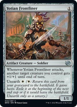 2022 Magic: The Gathering: The Brothers' War (BRO) - Yotian Frontliner (#42, Uncommon) (, Lightly Played)