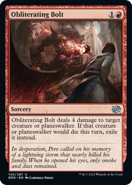 2022 Magic: The Gathering: The Brothers' War (BRO) - Obliterating Bolt (#145, Uncommon) (, Near Mint)