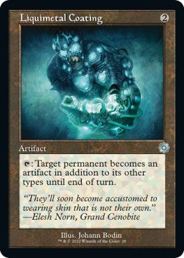 2022 Magic: The Gathering: The Brothers' War: Retro Frame Artifacts (BRR) - Liquimetal Coating (#28, Uncommon) (, Lightly Played)