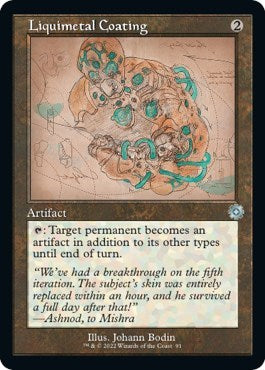 2022 Magic: The Gathering: The Brothers' War: Retro Frame Artifacts (BRR) - Liquimetal Coating Schematic (#91, Uncommon) (, Lightly Played)