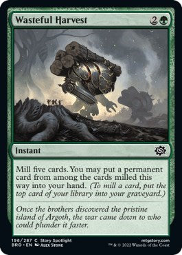 2022 Magic: The Gathering: The Brothers' War (BRO) - Wasteful Harvest (#196, Common) (, Lightly Played)