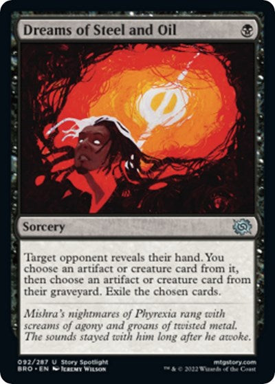 2022 Magic: The Gathering: The Brothers' War (BRO) - Dreams of Steel and Oil (#92, Uncommon) (, Lightly Played)
