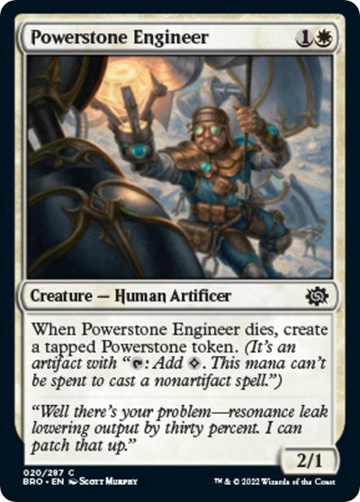 2022 Magic: The Gathering: The Brothers' War (BRO) - Powerstone Engineer (#20, Common) (, Lightly Played)