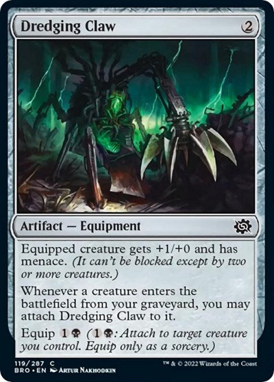 2022 Magic: The Gathering: The Brothers' War (BRO) - Dredging Claw (#119, Common) (, Lightly Played)