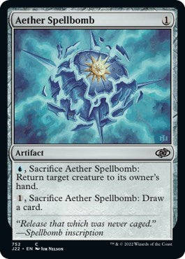 2022 Magic: The Gathering: Jumpstart 2022 (J22) - Aether Spellbomb (#752, Common) (, Near Mint)
