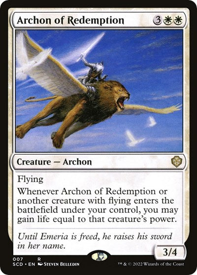 2022 Magic: The Gathering: Starter Commander Decks (SCD) - Archon of Redemption (#7, Rare) (, Near Mint)