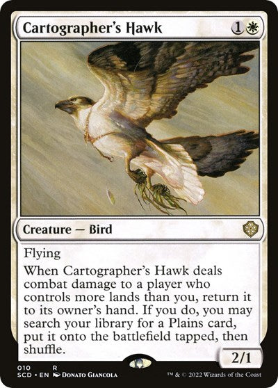2022 Magic: The Gathering: Starter Commander Decks (SCD) - Cartographers Hawk (#10, Rare) (, Near Mint)