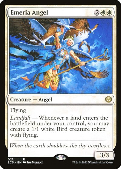 2022 Magic: The Gathering: Starter Commander Decks (SCD) - Emeria Angel (#21, Rare) (, Near Mint)