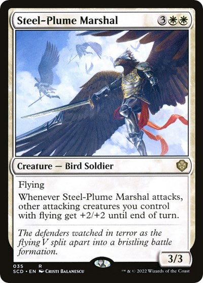 2022 Magic: The Gathering: Starter Commander Decks (SCD) - Steel Plume Marshal (#35, Rare) (, Near Mint)