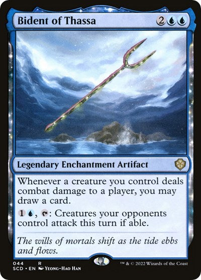 2022 Magic: The Gathering: Starter Commander Decks (SCD) - Bident of Thassa (#44, Rare) (, Near Mint)