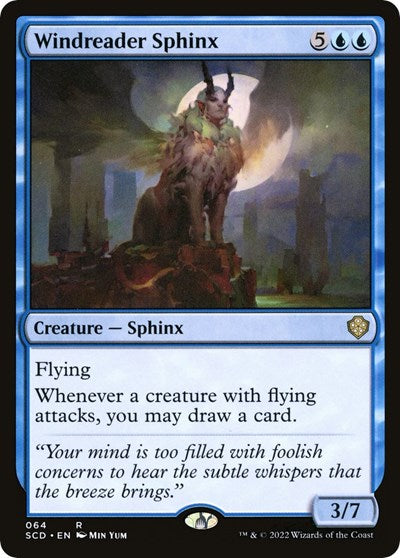 2022 Magic: The Gathering: Starter Commander Decks (SCD) - Windreader Sphinx (#64, Rare) (, Near Mint)
