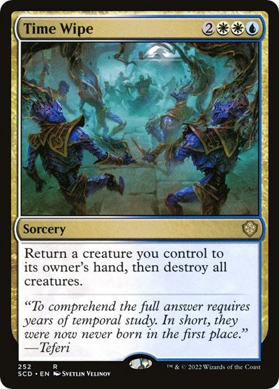 2022 Magic: The Gathering: Starter Commander Decks (SCD) - Time Wipe (#252, Rare) (, Near Mint)