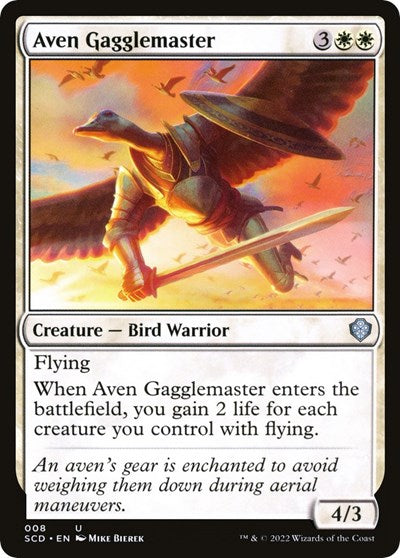2022 Magic: The Gathering: Starter Commander Decks (SCD) - Aven Gagglemaster (#8, Uncommon) (, Near Mint)