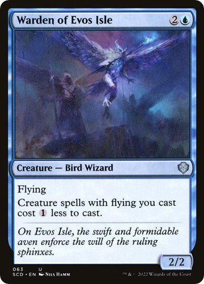 2022 Magic: The Gathering: Starter Commander Decks (SCD) - Warden of Evos Isle (#63, Uncommon) (, Near Mint)