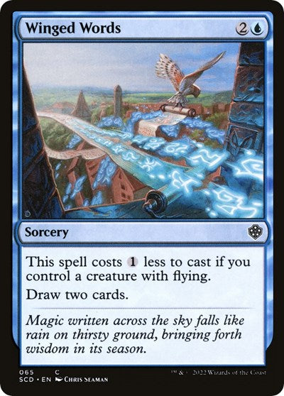 2022 Magic: The Gathering: Starter Commander Decks (SCD) - Winged Words (#65, Common) (, Near Mint)