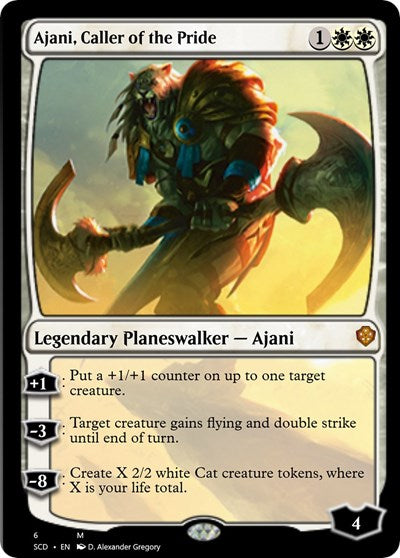 2022 Magic: The Gathering: Starter Commander Decks (SCD) - Ajani Caller of the Pride (#6, Mythic Rare) (, Near Mint)