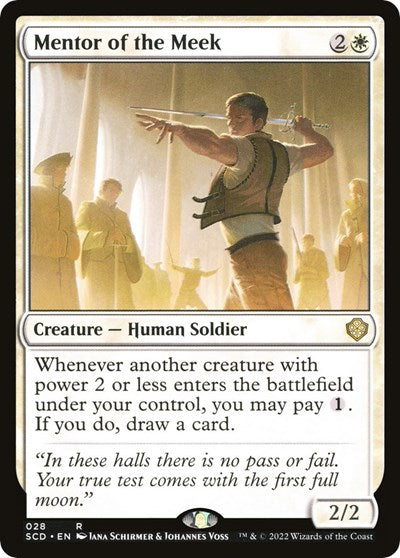 2022 Magic: The Gathering: Starter Commander Decks (SCD) - Mentor of the Meek (#28, Rare) (, Near Mint)