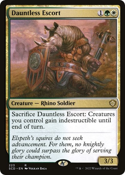2022 Magic: The Gathering: Starter Commander Decks (SCD) - Dauntless Escort (#223, Rare) (, Near Mint)