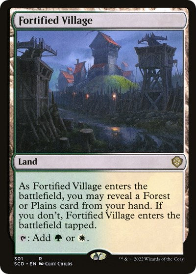 2022 Magic: The Gathering: Starter Commander Decks (SCD) - Fortified Village (#301, Rare) (, Near Mint)