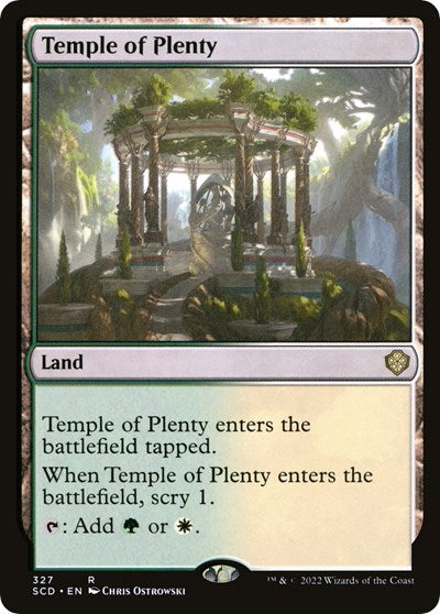 2022 Magic: The Gathering: Starter Commander Decks (SCD) - Temple of Plenty (#327, Rare) (, Near Mint)