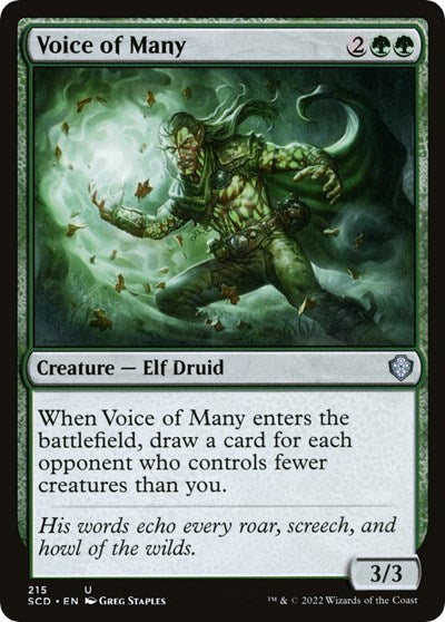 2022 Magic: The Gathering: Starter Commander Decks (SCD) - Voice of Many (#215, Uncommon) (, Near Mint)